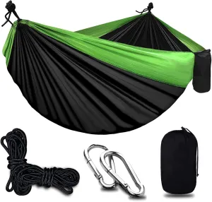 Travel Hammock, Lightweight Camping Hammock 200kg Load Capacity, Portable Outdoor Double Hammock for Camping, Backpacking, Survival, Outdoor Backyard Hiking,F
