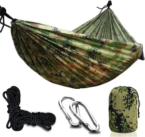 Travel Hammock, Outdoor Portable Hammock, Lightweight Camping Hammock 200kg Load Capacity for Camping, Backpacking, Survival, Outdoor Backyard Hiking,Comouflage