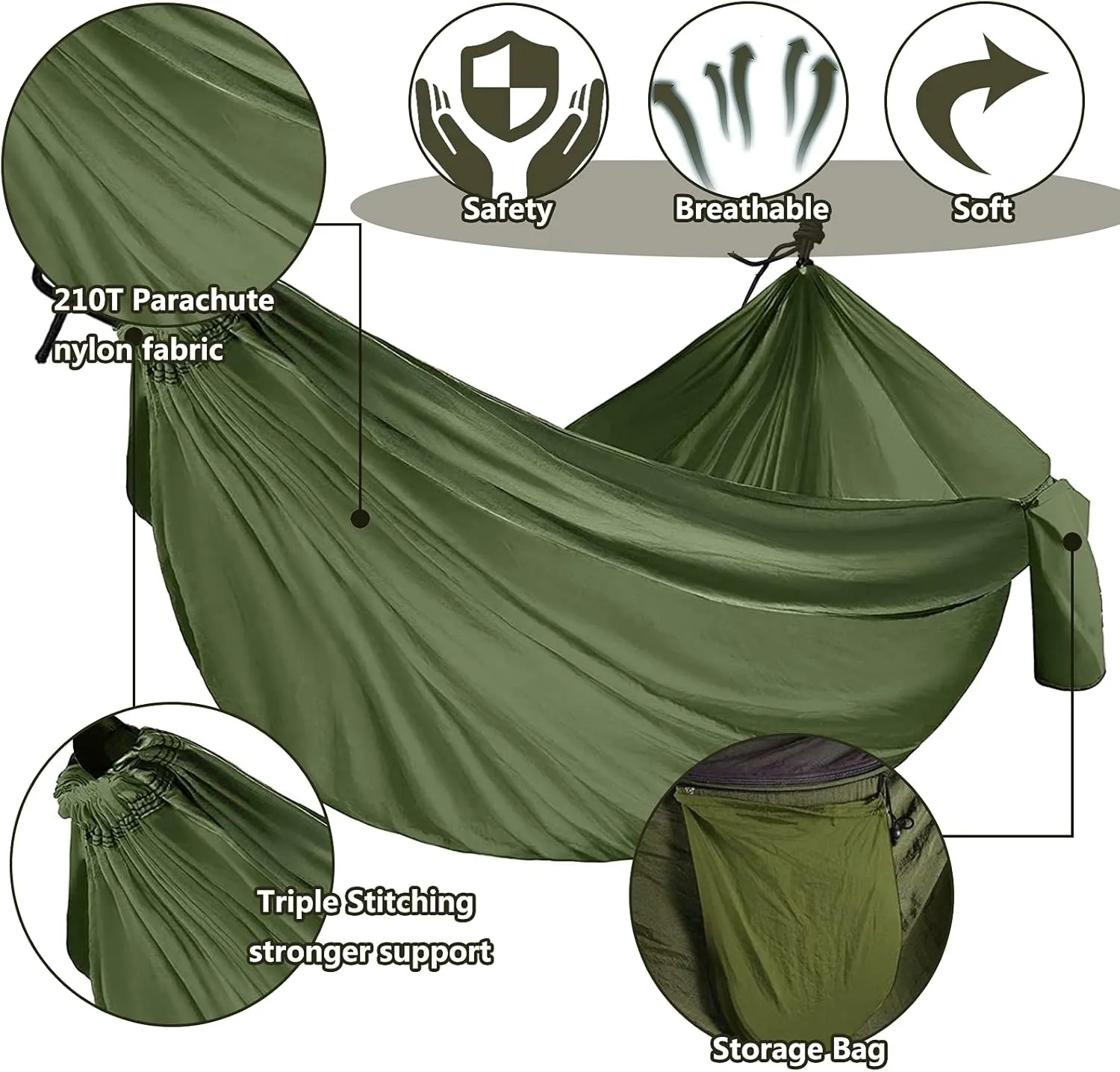 Travel Hammock, Outdoor Portable Hammock, Lightweight Camping Hammock 200kg Load Capacity for Camping, Backpacking, Survival, Outdoor Backyard Hiking,Purple