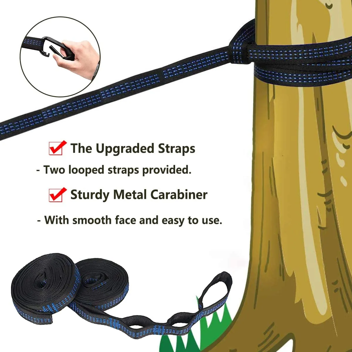 Travel Hammock with Mosquito Net, Lightweight Camping Hammock Hold Up to 200kg, Portable Outdoor Hammock for Camping Hiking Backpacking,Black,250x120cm