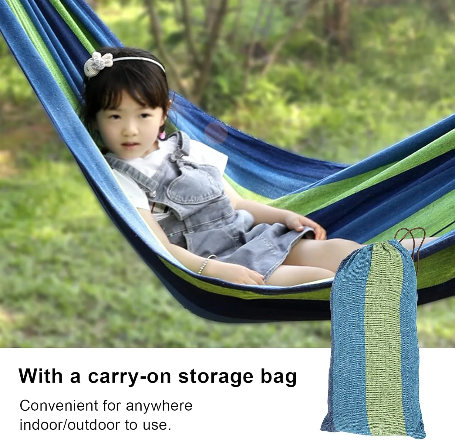 Travel Hammock,Camping Hammocks Accessories Indoor Outdoor Travel Lightweight Single or Double Hammocks with Tree Straps Outfitters Ultralight Portable Comfortable Camping Essentials