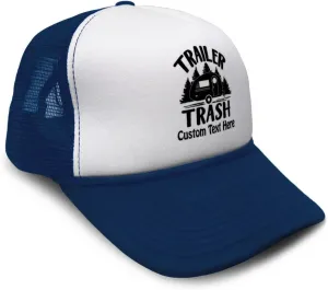Trucker Hat Trailer Trash Living in Mobile Homes Van Trees Trash Polyester