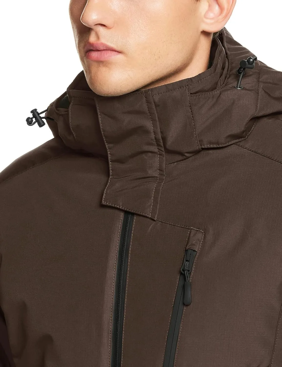 TSLA Men's Winter Ski Jacket, Waterproof Warm Insulated Snow Coats, Cold Weather Windproof Snowboard Jacket with Hood
