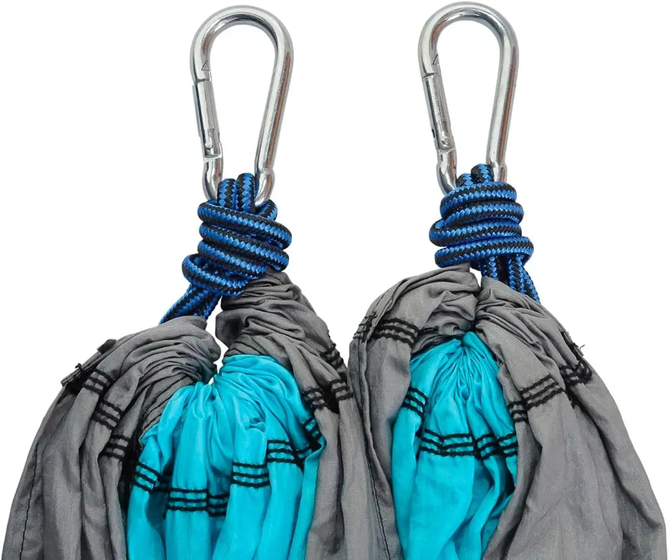 Tucker Day Trip Portable Compact Durable Lightweight 10T Parachute Nylon Outdoor Camping Hammock with Steel Carabiners, Tree-Safe Straps, 250Lbs Weight Limit & Built-in Drawstring Pouch