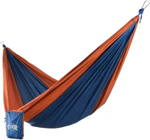 Tucker Day Trip Portable Compact Durable Lightweight 10T Parachute Nylon Outdoor Camping Hammock with Steel Carabiners, Tree-Safe Straps, 250Lbs Weight Limit & Built-in Drawstring Pouch