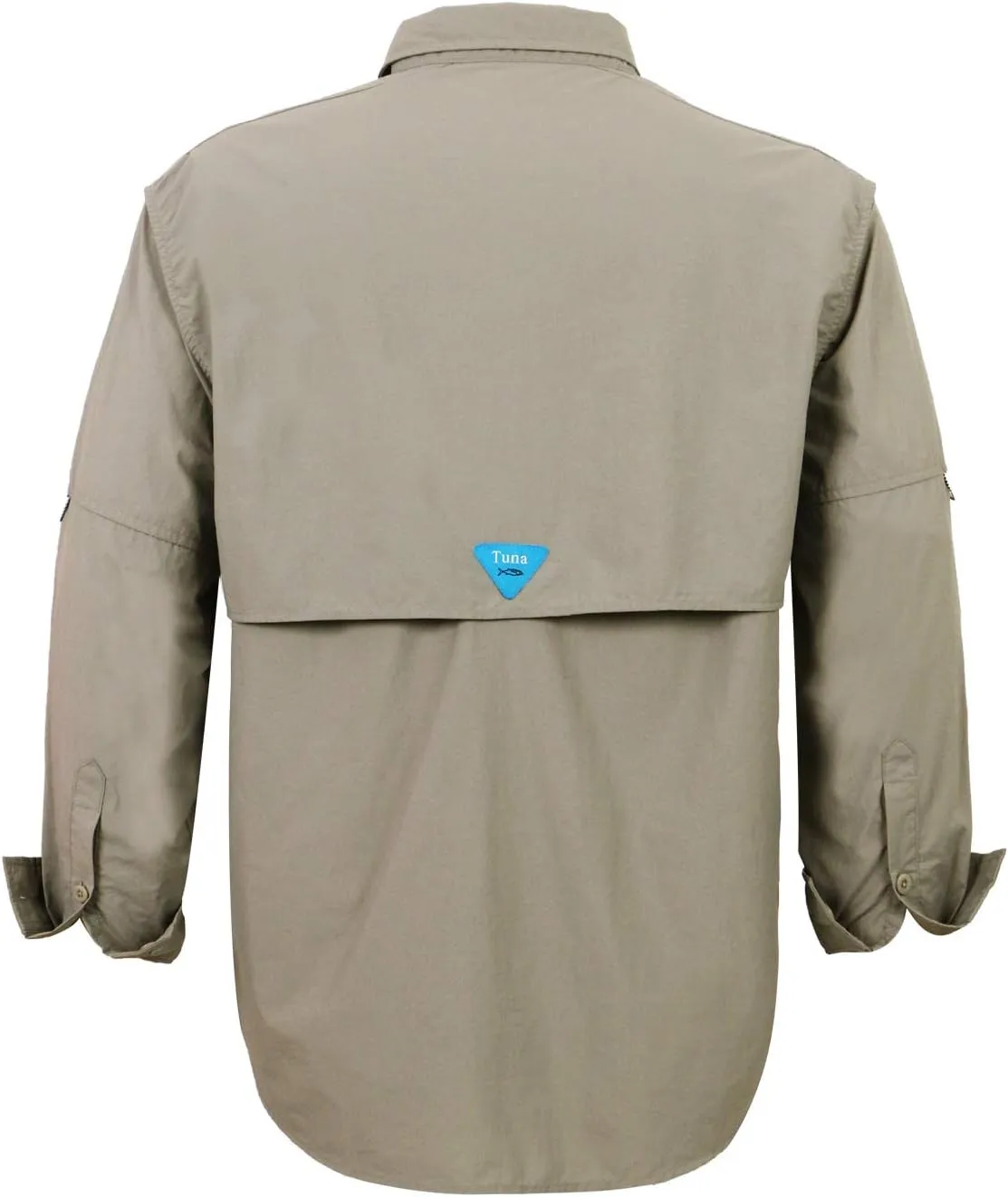 Tuna Men's Fishing Outdoor Button Down UPF 50  Sun Protection Waterproof Hiking Long Sleeve Shirts