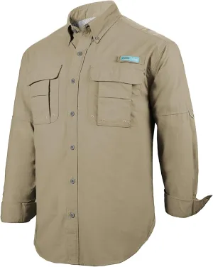 Tuna Men's Fishing Outdoor Button Down UPF 50  Sun Protection Waterproof Hiking Long Sleeve Shirts