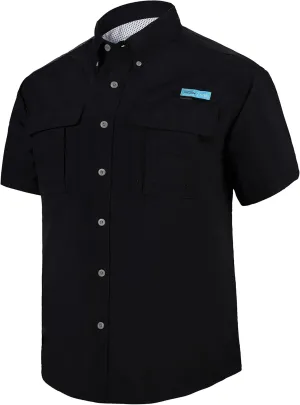 Tuna Men's Fishing Outdoor Button Down UPF 50  Sun Protection Waterproof Hiking Short Sleeve Shirts