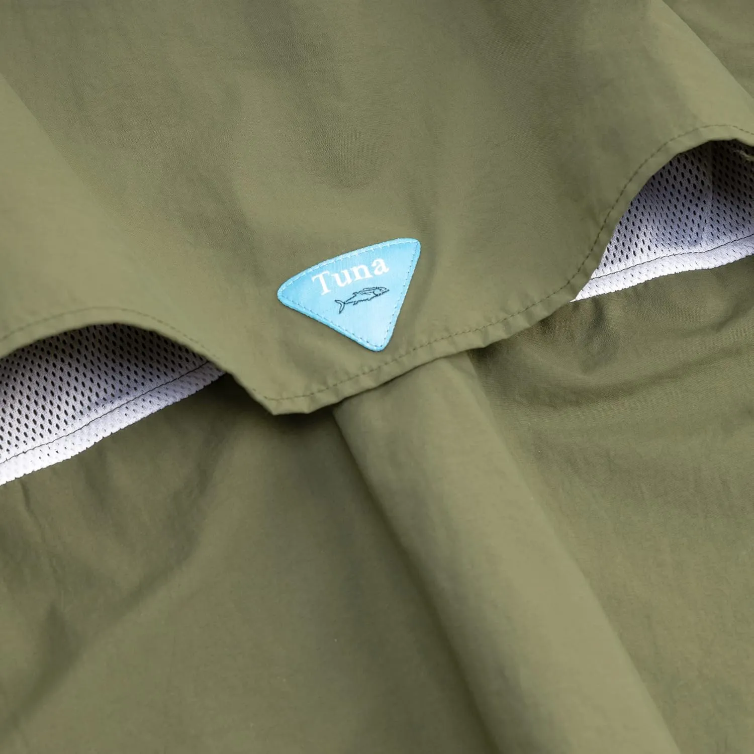 Tuna Men's Fishing Outdoor Button Down UPF 50  Sun Protection Waterproof Hiking Short Sleeve Shirts