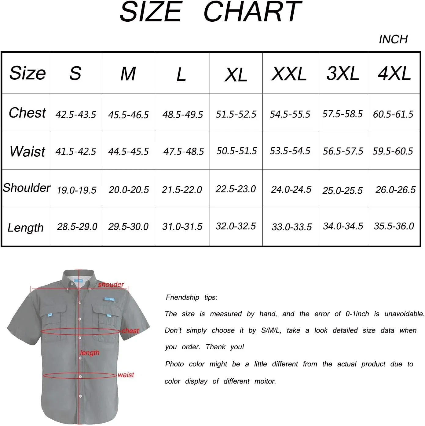 Tuna Men's Fishing Outdoor Button Down UPF 50  Sun Protection Waterproof Hiking Short Sleeve Shirts
