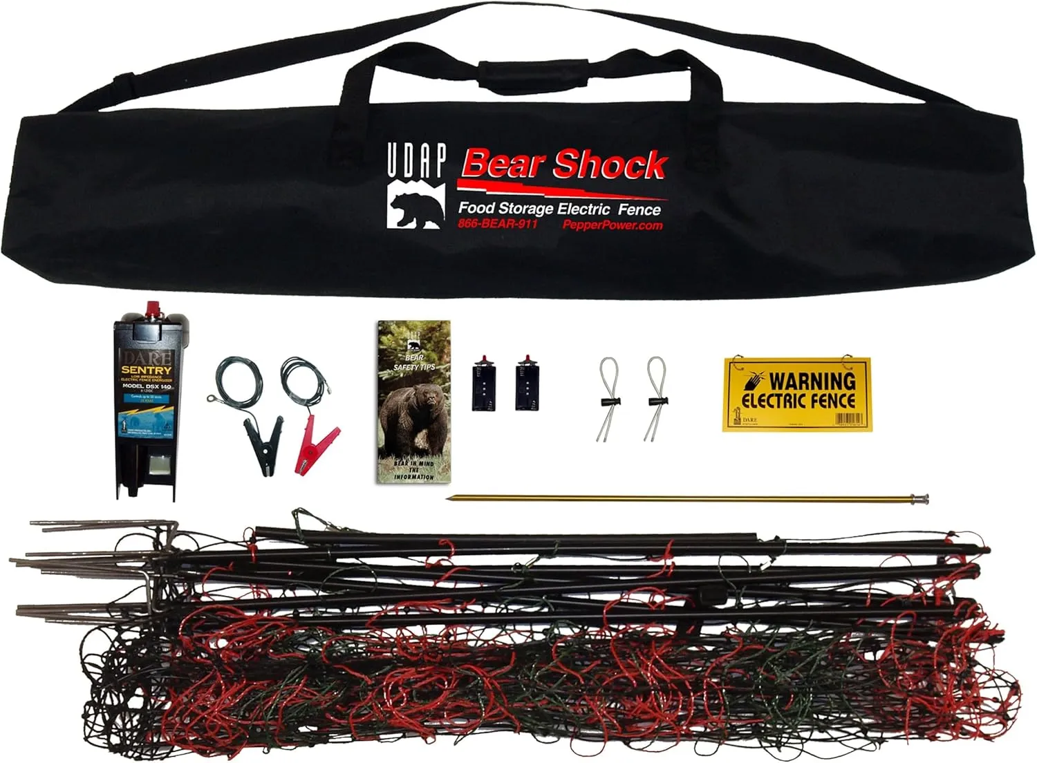 UDAP Food Storage Electric Fence for Camp, Portable Camping Kit, BFF
