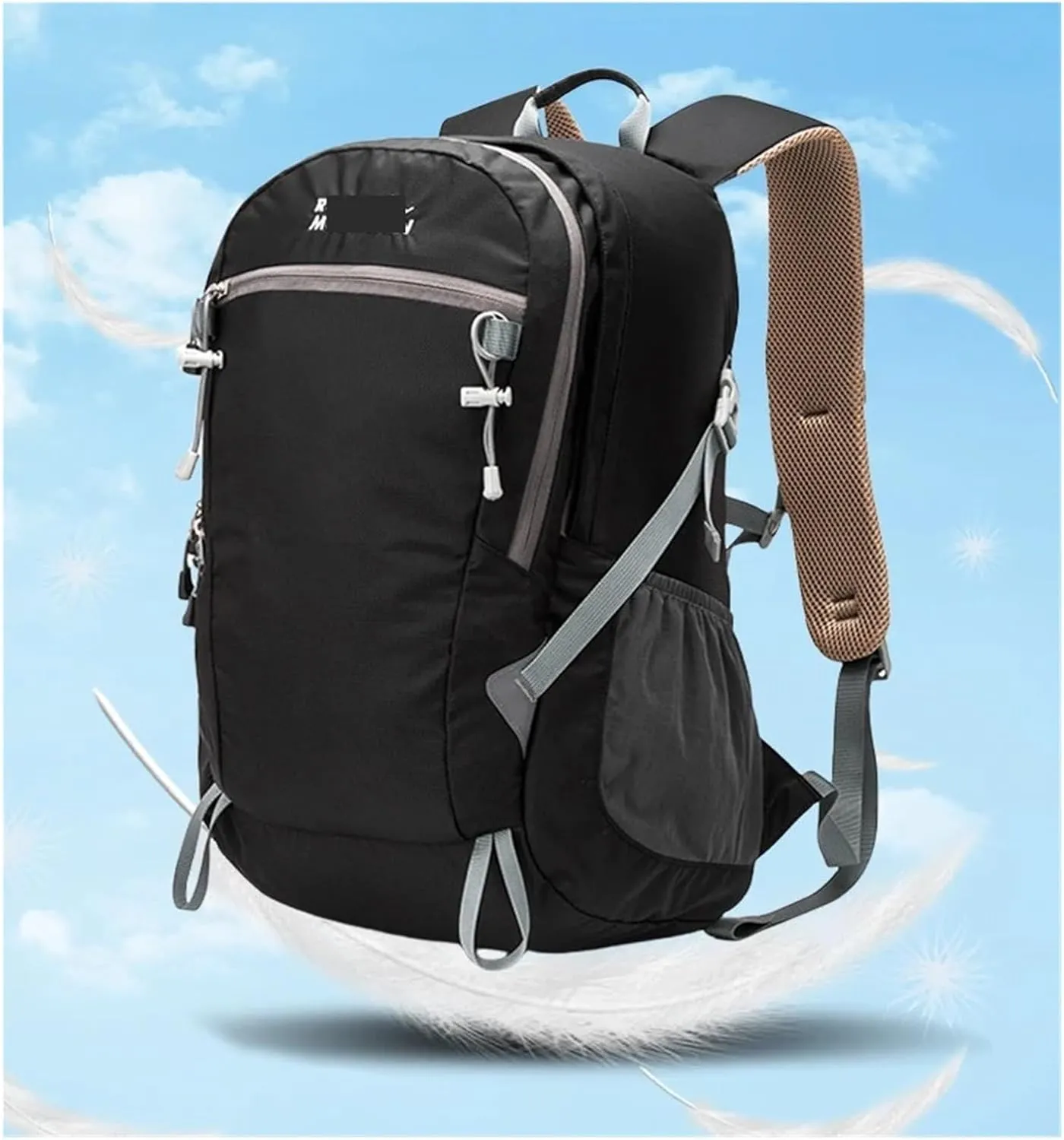 Ultralight Camping Backpack Outdoor Sports Bags Mountain Pocket Hiking Rucksack Daypack Traveling Cotton Canvas Bag(L - Rose Red)