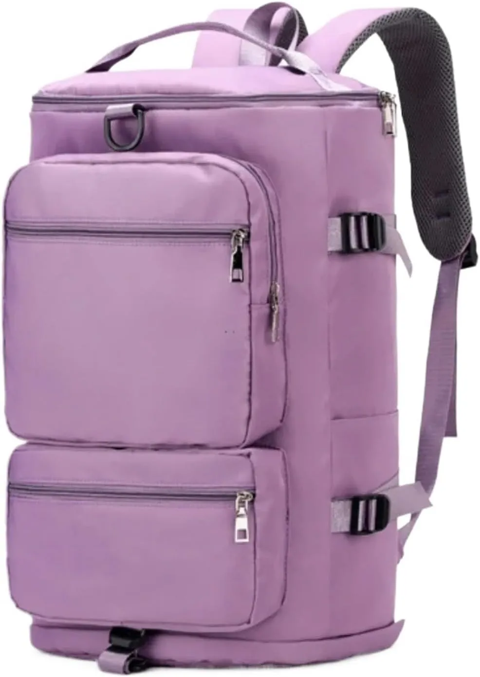 Ultralight Camping Backpack Outdoor Sports Bags Mountain Pocket Hiking Rucksack Daypack Traveling Cotton Canvas Bag(Purple)