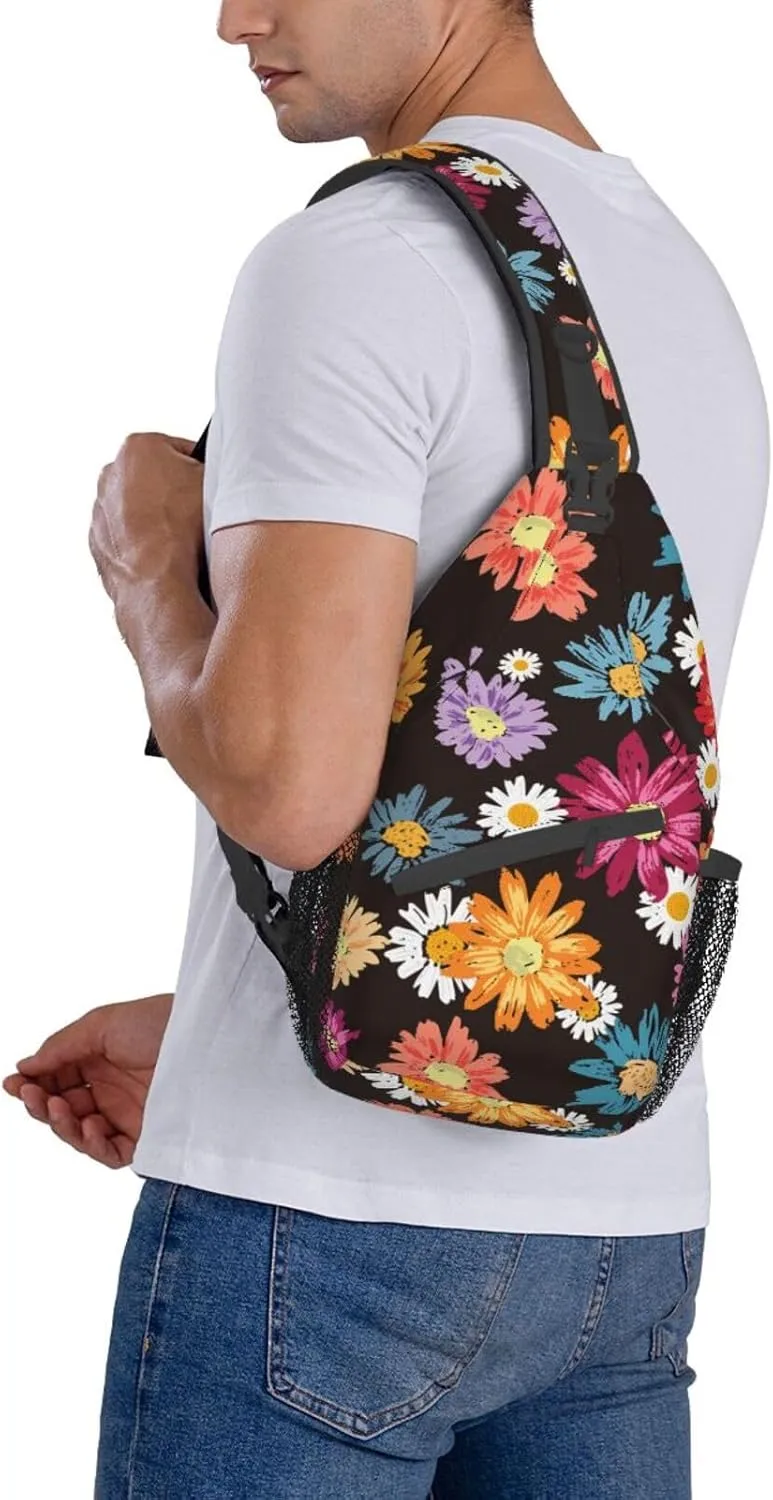 Unisex Chest Bags Crossbody Sling Backpack Travel Hiking Daypack Crossbody Bag For Men