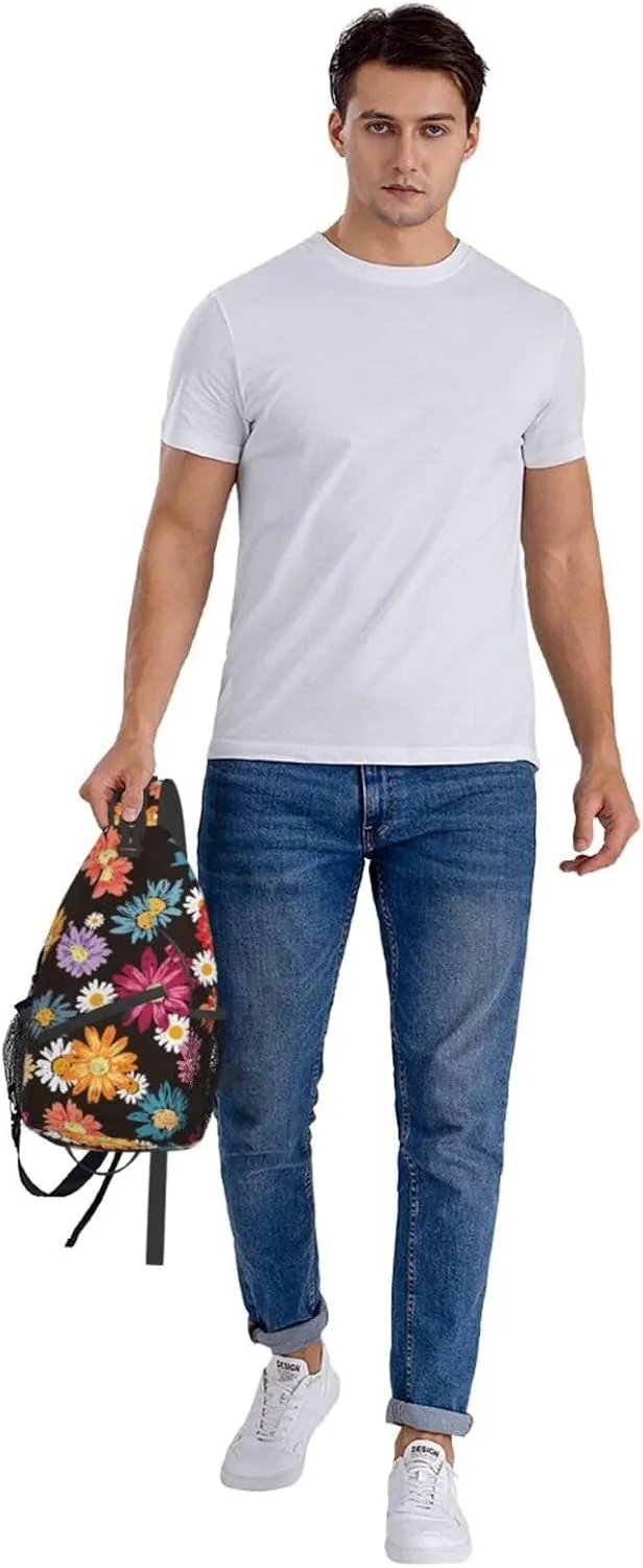 Unisex Chest Bags Crossbody Sling Backpack Travel Hiking Daypack Crossbody Bag For Men