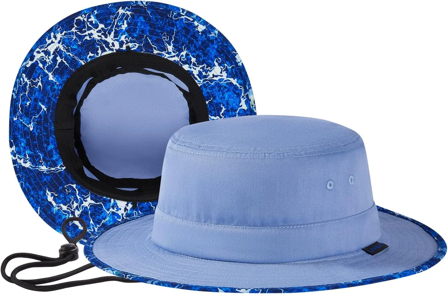 UPF 50  Foldable Sun Hat Patterned Under Brim Bucket Hats for Summer Hiking Fishing Beach Safari Men Women