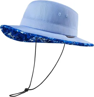 UPF 50  Foldable Sun Hat Patterned Under Brim Bucket Hats for Summer Hiking Fishing Beach Safari Men Women