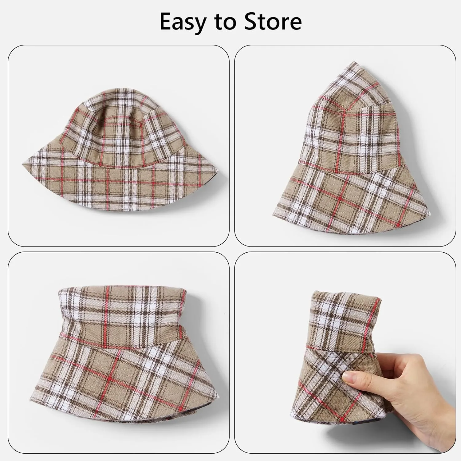 UPF 50  Reversible Foldable Sun Bucket Hat for Hiking Fishing Beach Safari Men Women