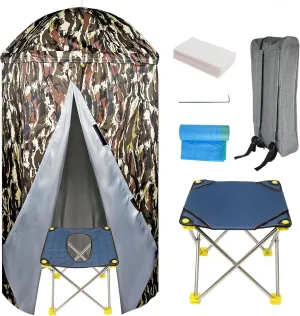 Upgrade XL Portable Toilet Camping Toilet,Foldable Travel Toilet Sturdy Stainless Steel Frame Portable Toilet for Camping,Hiking,Boating,Outdoor,Home