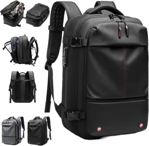 Vacpack Backpack,Vacuum Pack Backpack for Travel,Expandable Airback Vacuum Compression Backpack,Waterproof,Anti-Theft(Black)