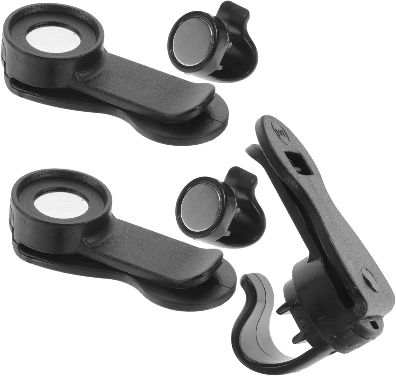 VANZACK 6 Pcs Auto Lock Clip Magnetic Buckle Hose Clamp Black Back Pack Professional Backpack Cycling Backpack Magnet Black Daily Backpack Clips Climbing Strap Buckles Hiking Strap Buckles