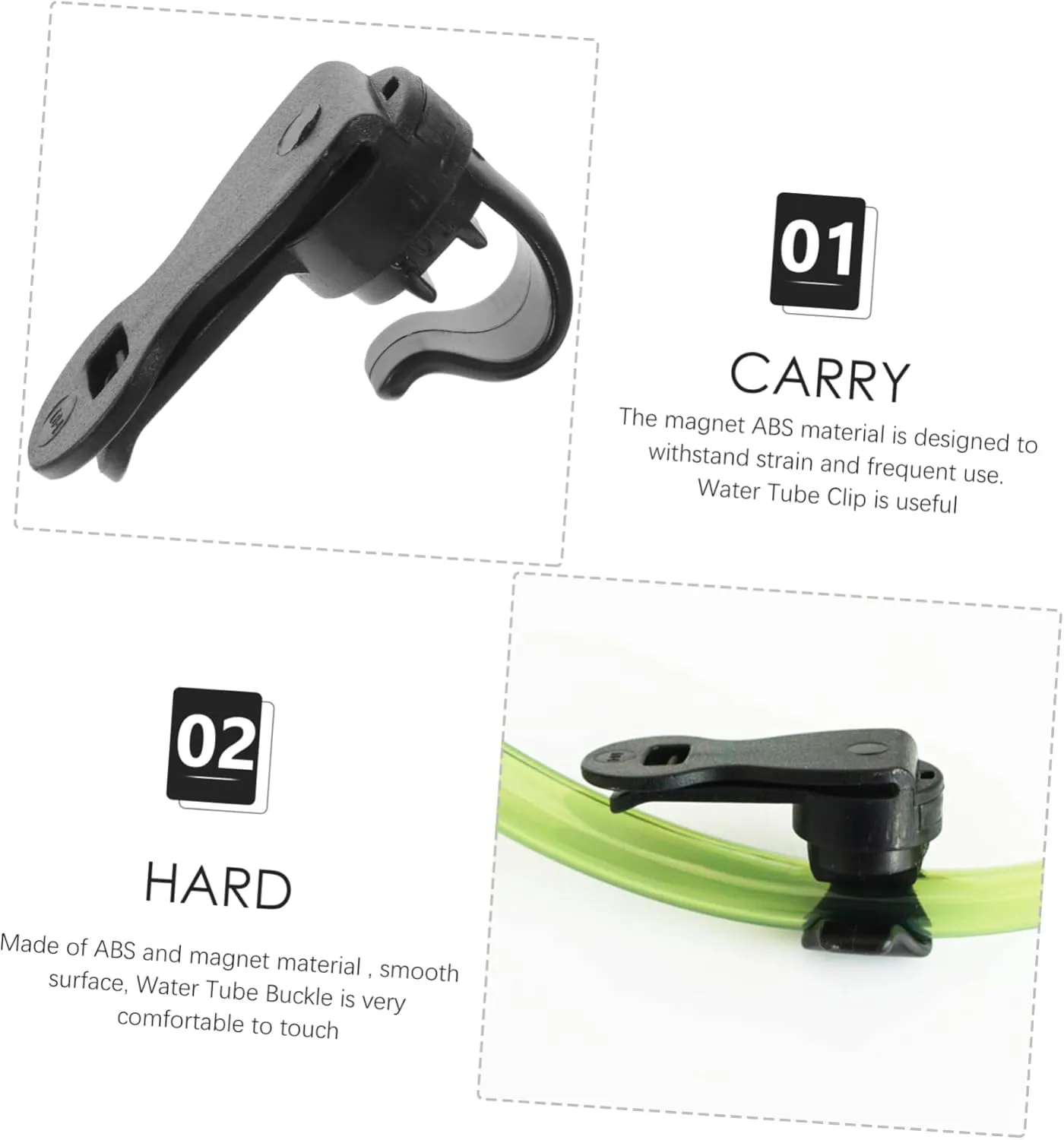 VANZACK 6 Pcs Auto Lock Clip Magnetic Buckle Hose Clamp Black Back Pack Professional Backpack Cycling Backpack Magnet Black Daily Backpack Clips Climbing Strap Buckles Hiking Strap Buckles