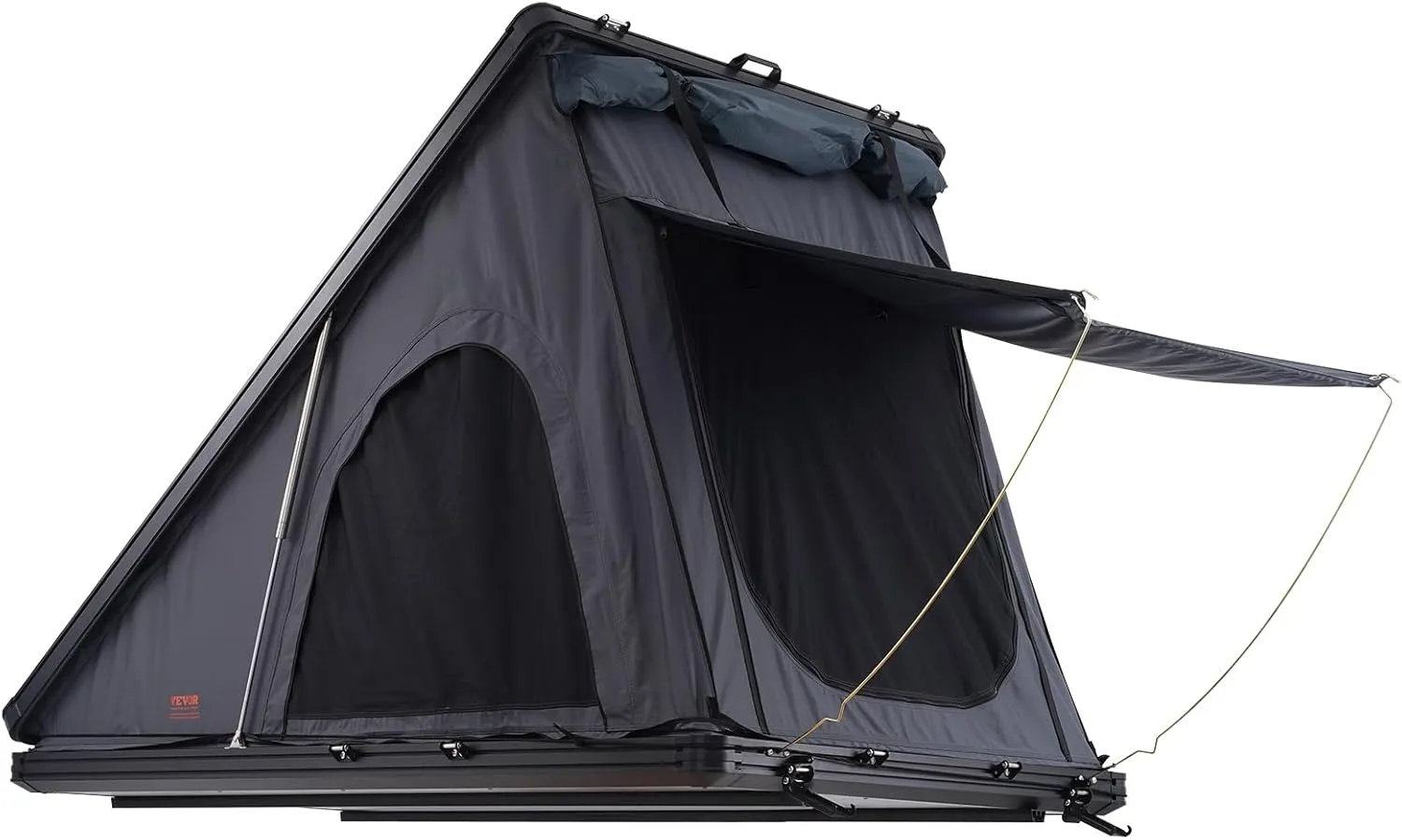 VEVOR Rooftop Tent Hard Shell, Roof Top Tent for Car SUV Truck Jeep Van Camping, Roof Tent with Telescopic Ladder Thick Mattress & LED Strip Light, 2-3 Person Family Camping Tent
