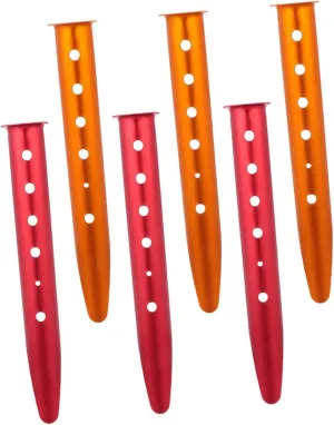 VICASKY 6Pcs Alloy Tent Stakes for Camping and Hiking Multi Functional Ground Nails for Tents and Tarps Lightweight and Durable Outdoor Accessories for Beach