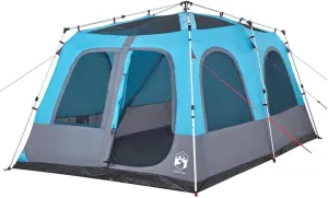 vidaXL Family Tent Dome 8-Person, Outdoor Shelter, Large Camping Tent for Festival Hiking, Garden Lightweight Tent, Blue Quick Release