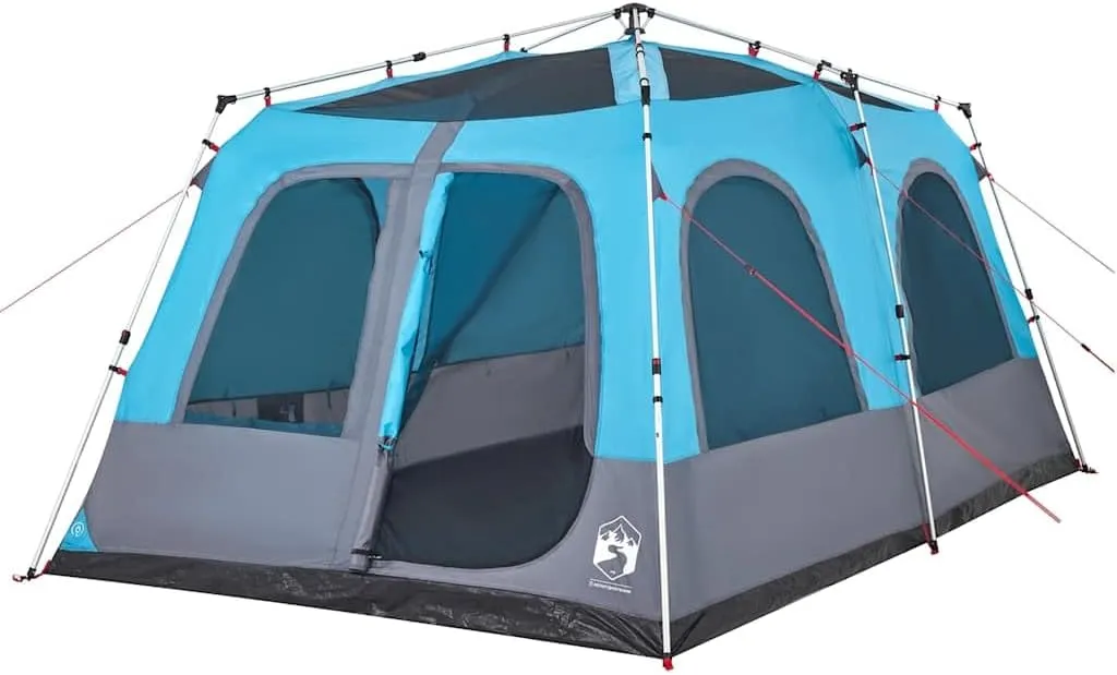 vidaXL Family Tent Dome 8-Person, Outdoor Shelter, Large Camping Tent for Festival Hiking, Garden Lightweight Tent, Blue Quick Release