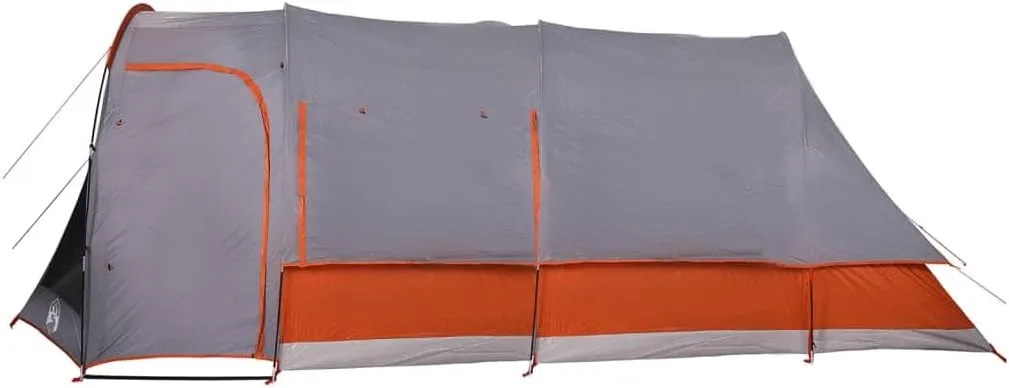 vidaXL Family Tent Tunnel 8-Person Gray Waterproof, Tent, Garden Tent, Outdoor shelter, Camping Tent, Camping shelter, Garden shelter, Waterproof Tent