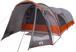 vidaXL Family Tent Tunnel 8-Person Gray Waterproof, Tent, Garden Tent, Outdoor shelter, Camping Tent, Camping shelter, Garden shelter, Waterproof Tent