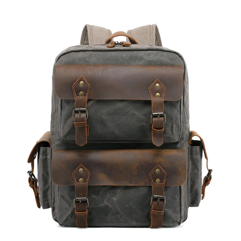 Vintage Canvas Backpack for Travel and Hiking