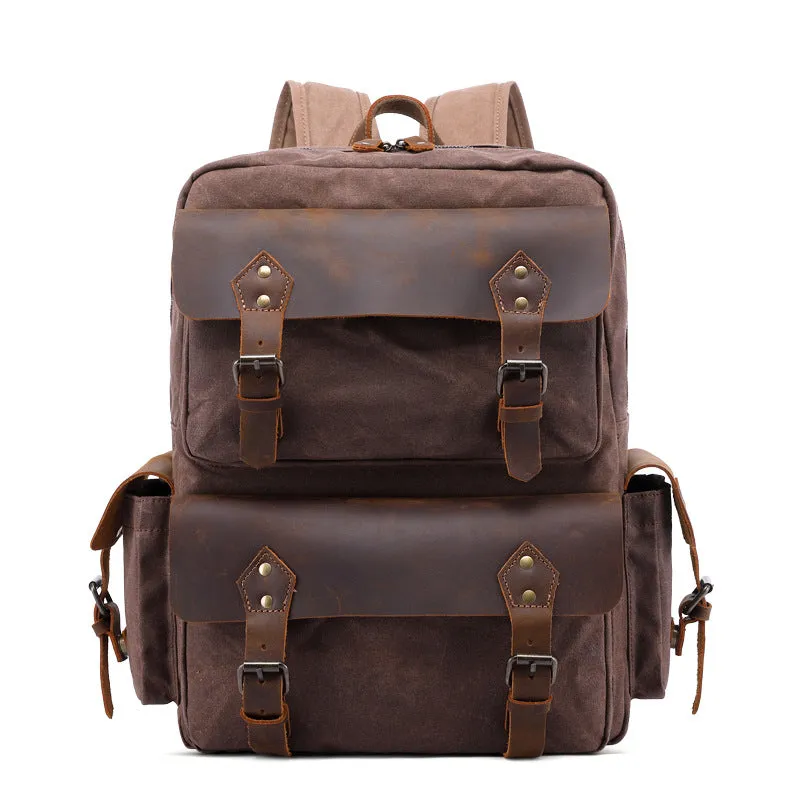 Vintage Canvas Backpack for Travel and Hiking