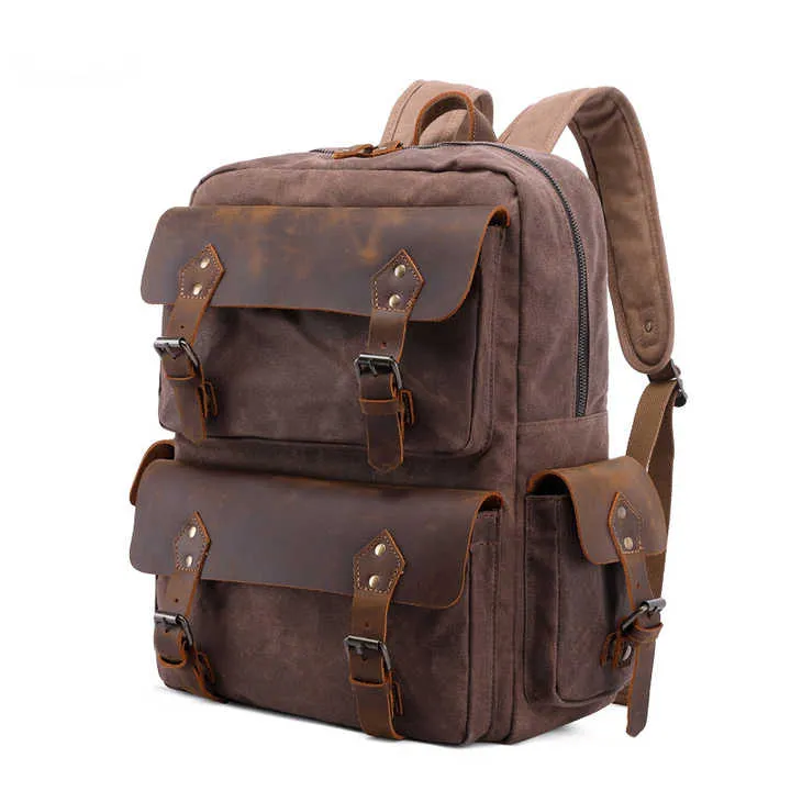 Vintage Canvas Backpack for Travel and Hiking