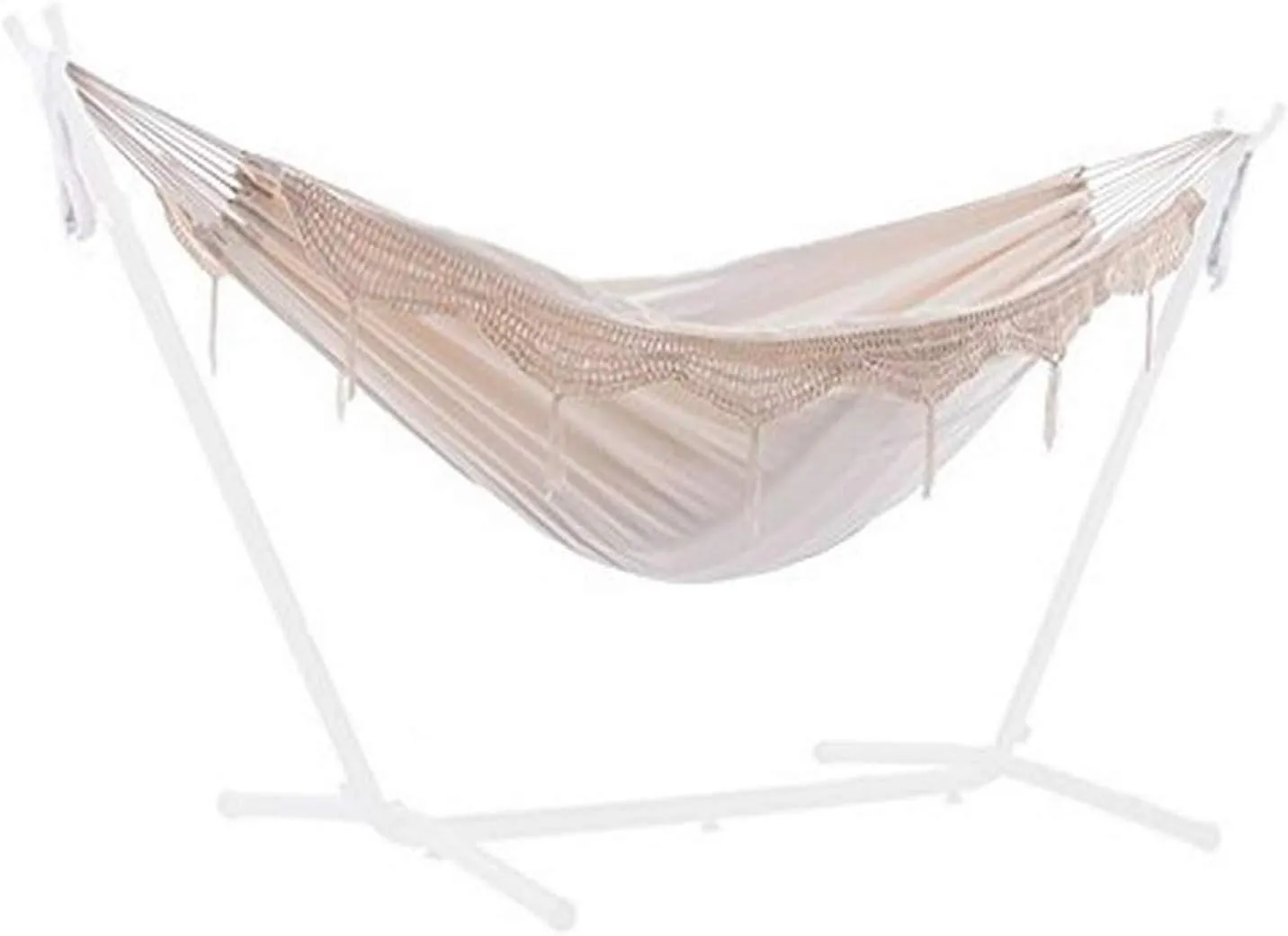 Vivere Replacement Double Cotton Hammock for The Vivere Universal 9' Hammock Stand - 450 lb Capacity (Replacement Natural)