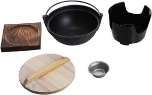 VOSAREA 1Set Outdoor Cast Hot Pot Multifunctional Camping Cookware for Home and Travel Lightweight High Temperature Tolerance for Outdoor Cooking and Picnics