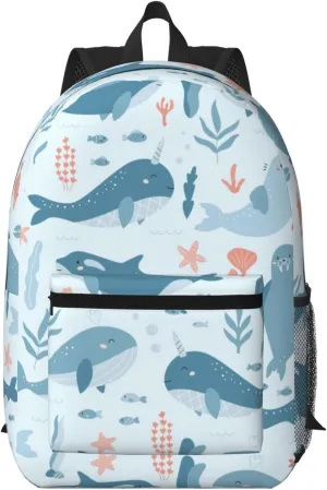 Walrus Animal Ocean Pattern Backpack for Worker Business Hiking Travel Shoulders Bag Fashion Backpack