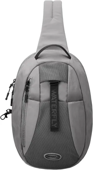 WATERFLY Small Crossbody Sling Backpack: RFID Blocking Anti Theft Sling Chest Bag Travel Shoulder Causal Daypack