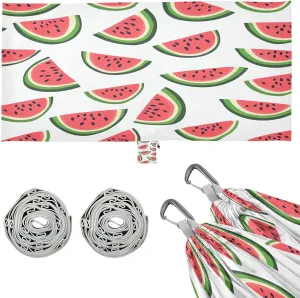Watermelon Cloves Camping Hammock, Single Portable Hammocks with Tree Straps & Attached Carry Bag, 330Lbs Capacity Perfect for Outside Indoor Hiking Beach Backpack Travel