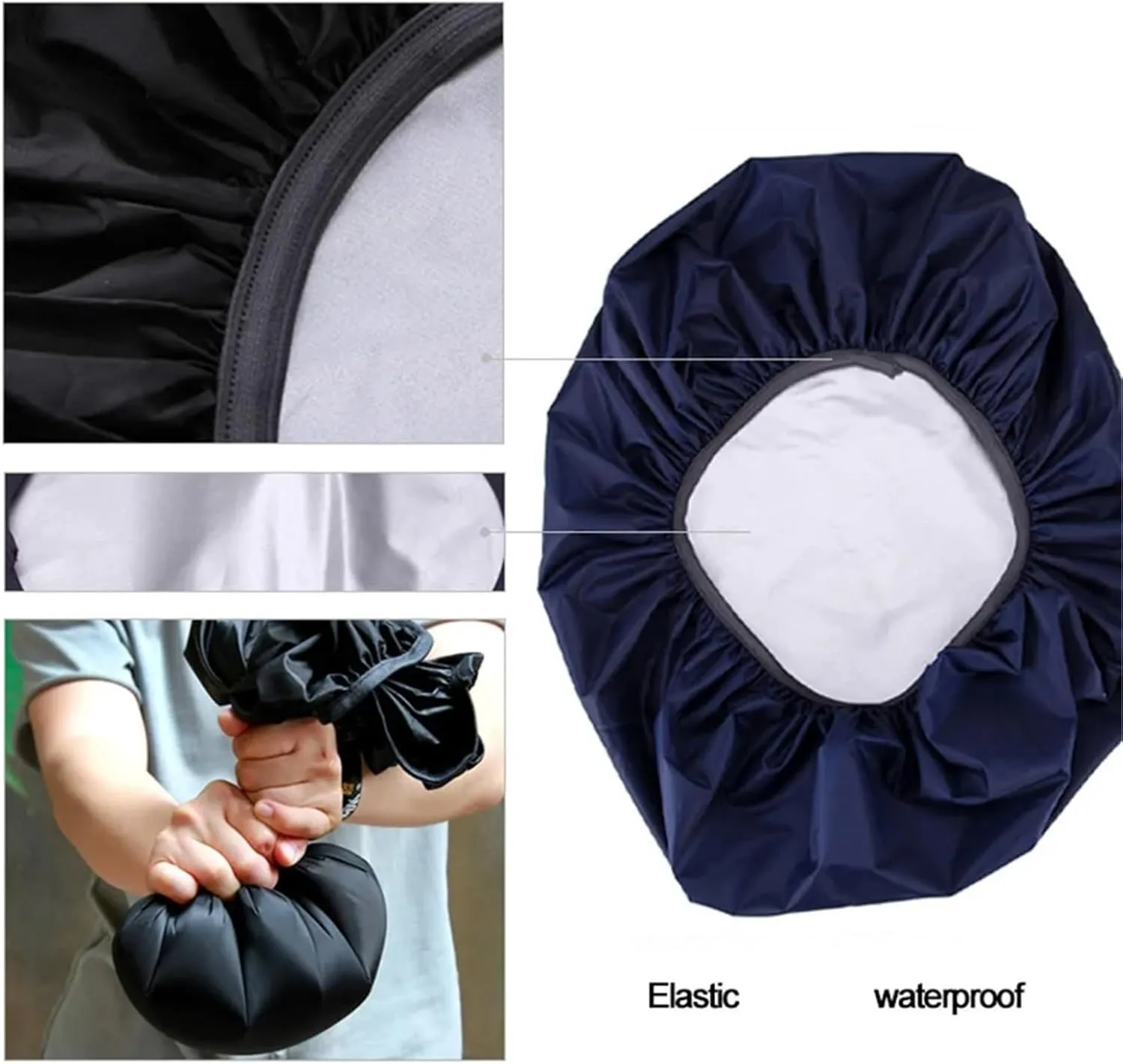 Waterproof Backpack Rain Cover 2pcs Practical Backpack Rain Shield Waterproof Sun-Protected Bag Shield Outdoor Camping Hiking Backpack Protective Cover for Hiking，Camping(40-50L,Orange)