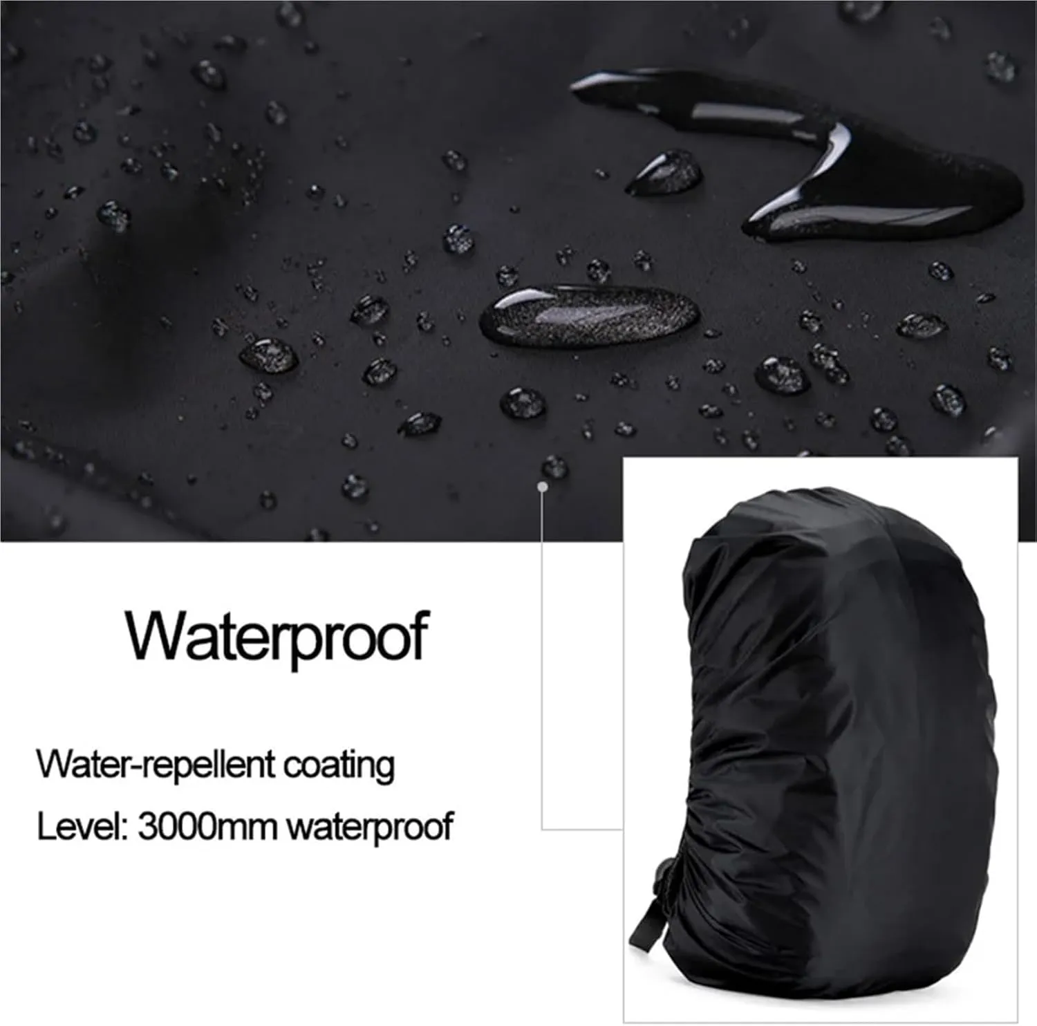 Waterproof Backpack Rain Cover 2pcs Practical Backpack Rain Shield Waterproof Sun-Protected Bag Shield Outdoor Camping Hiking Backpack Protective Cover for Hiking，Camping(40-50L,Orange)