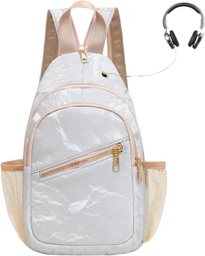 Waterproof Sling Backpack Crossbody Shoulder Bag for Women Men, Crossbody Bag Casual Daypack Travel Hiking Adjustable Chest Bag