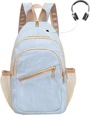 Waterproof Sling Backpack Crossbody Shoulder Bag for Women Men, Crossbody Bag Casual Daypack Travel Hiking Adjustable Chest Bag