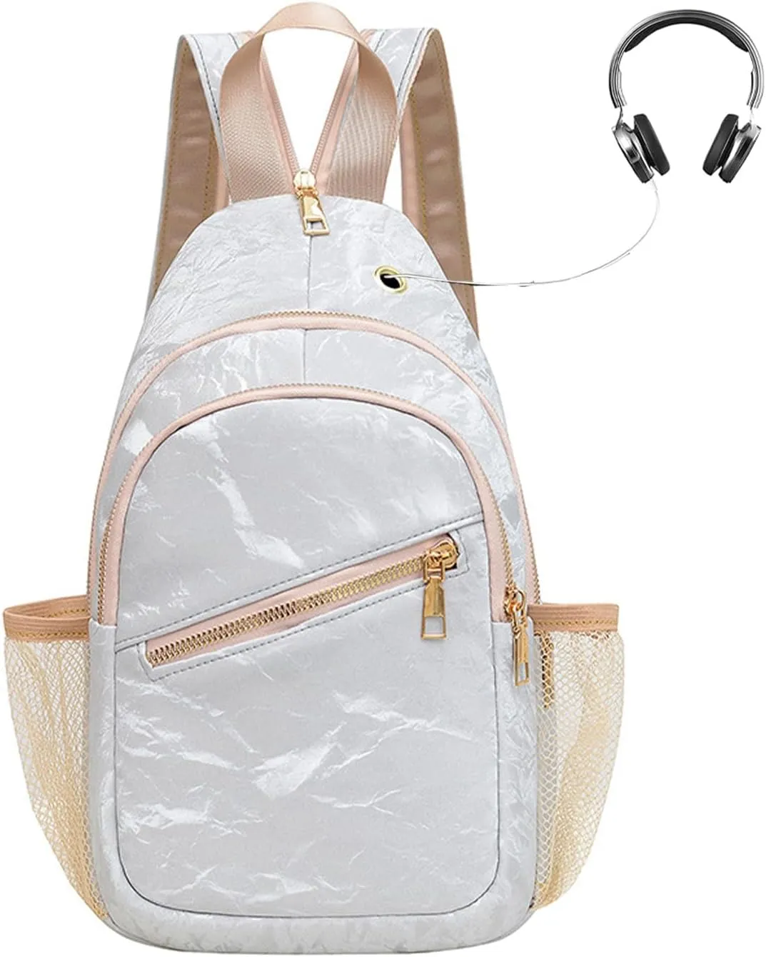 Waterproof Sling Backpack Crossbody Shoulder Bag for Women Men, Crossbody Bag Casual Daypack Travel Hiking Adjustable Chest Bag