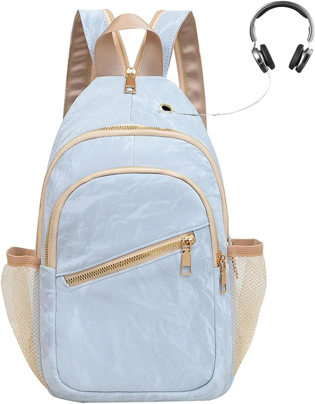 Waterproof Sling Backpack Crossbody Shoulder Bag for Women Men, Crossbody Bag Casual Daypack Travel Hiking Adjustable Chest Bag