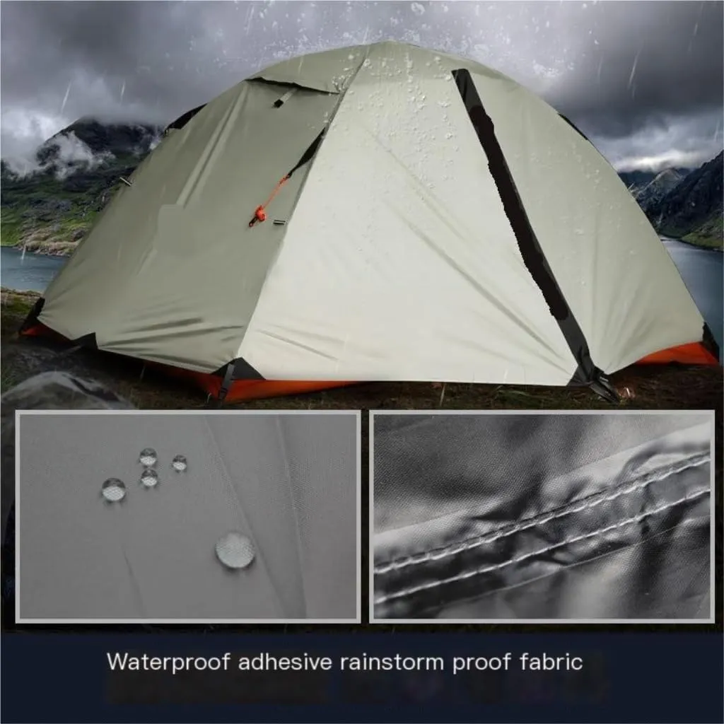 Weatherproof Tents Outdoor Tent Double-Layer Warm and Rainproof Mountaineering Hiking Tent Aluminum Pole Outdoor Camping Tent Camping and Hiking Tents
