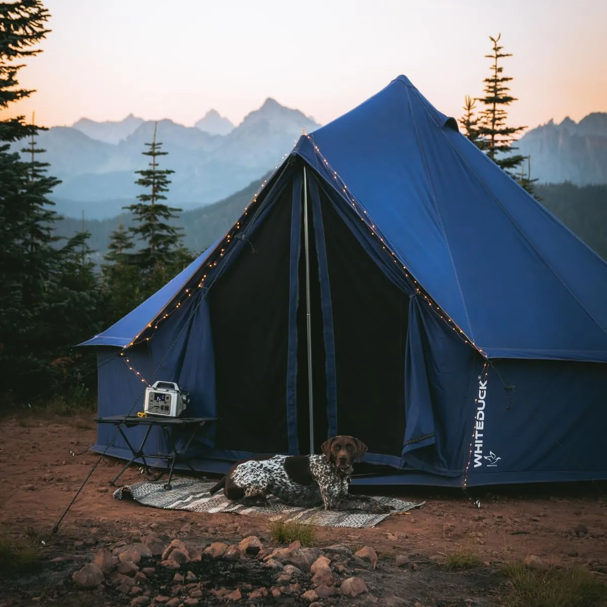WHITEDUCK Regatta Canvas Bell Tent - w/StoveJack, Waterproof, 4 Season Luxury Camping and Glamping Yurt Tent Outdoor