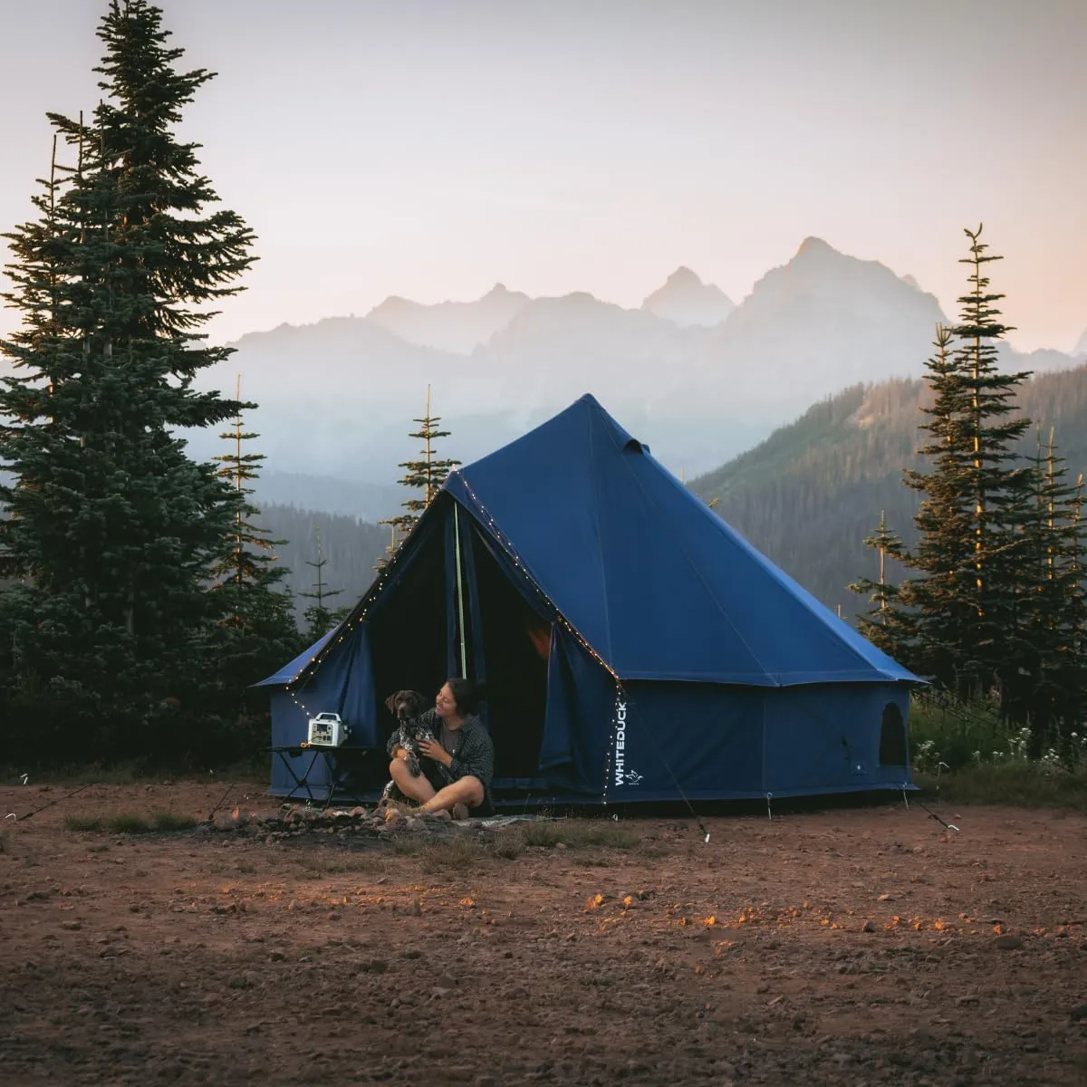 WHITEDUCK Regatta Canvas Bell Tent - w/StoveJack, Waterproof, 4 Season Luxury Camping and Glamping Yurt Tent Outdoor