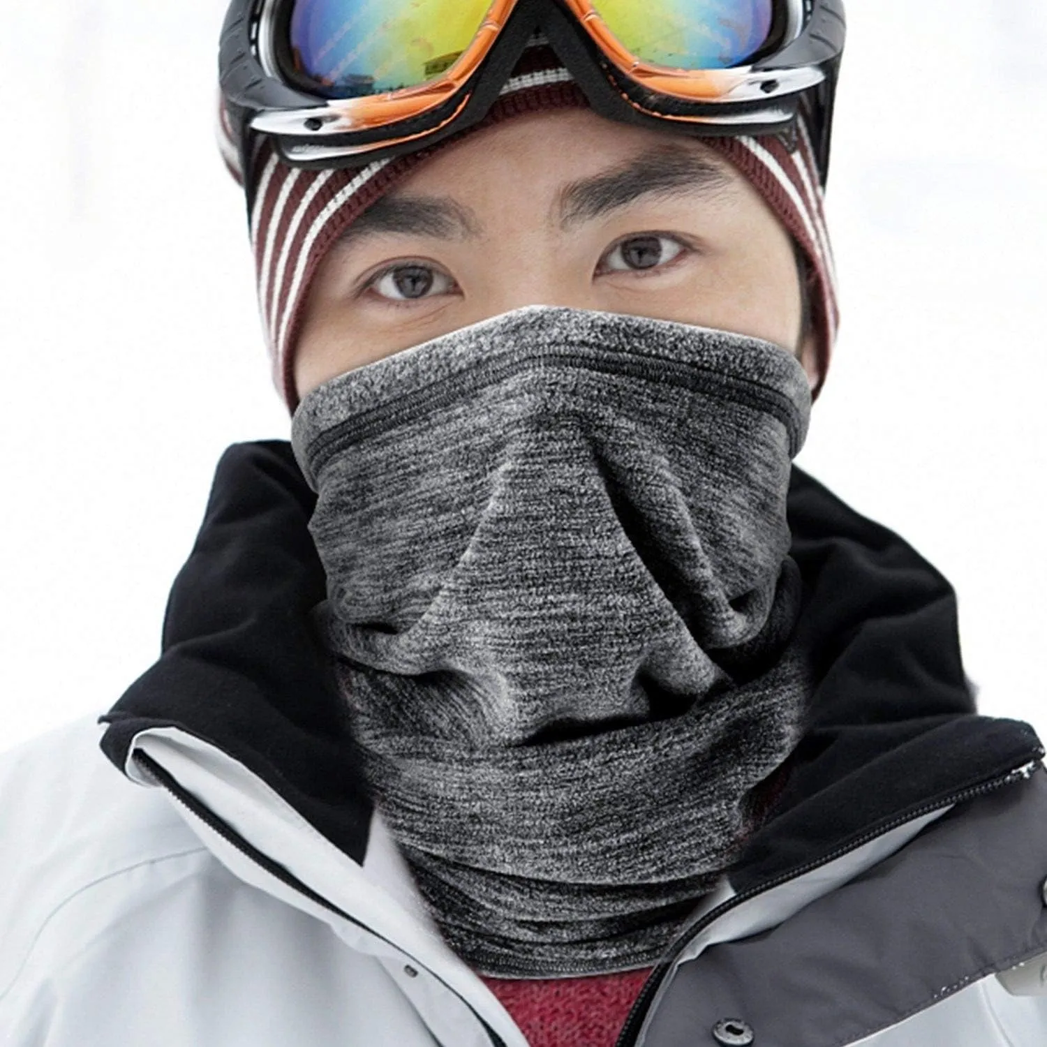 Winter Neck Warmer Ski Mask - Fleece Neck Gaiter Face Mask/Windproof Thermal Breathable Half Face Mask Balaclava